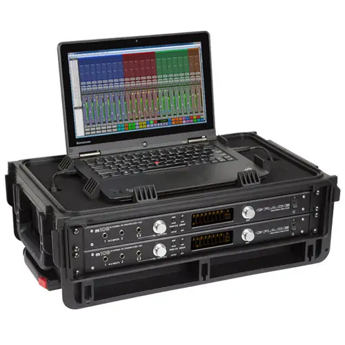 SKB 1SKB-ISF2U Injection Molded 2U Studio Flyer Rack Case with Wheels