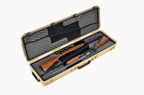 SKB 3i-5014-DR-T Double Rifle Case Tan with Wheels